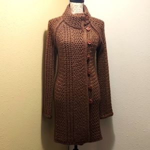 CROTCHE LONG TRENDY AND FASHIONABLE  CARDIGAN SIZE S